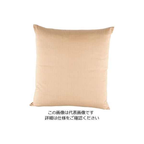 遠藤商事 綿 座布団 つむぎ調無地 薄茶 550×510 セット 1個 62-6306-21（直送品）