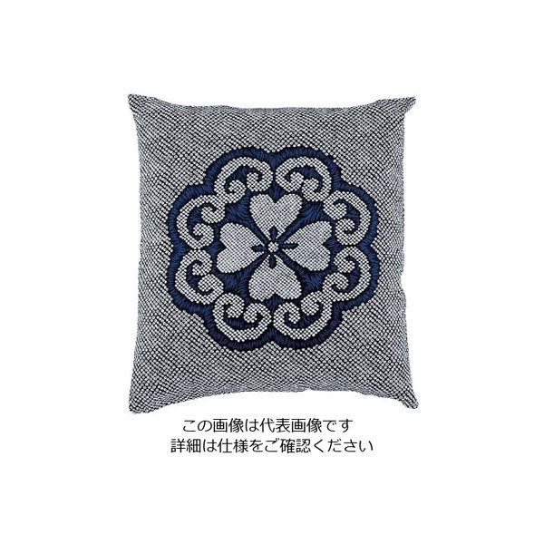 遠藤商事 綿 座布団IT 花かなこ132 青 460×460 カバーのみ 62-6307-05 1個（直送品）