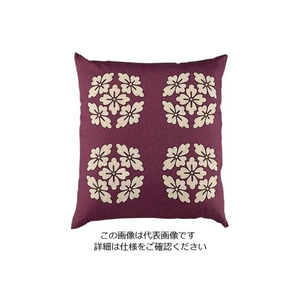 遠藤商事 綿 座布団IT よつ葉202 赤 460×460 カバーのみ 62-6307-09 1個（直送品）