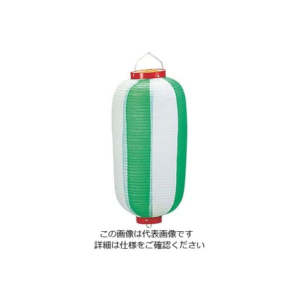アズワン ビニール提灯長型 《9号》 緑/白 b5 62-6320-99 1個（直送品）