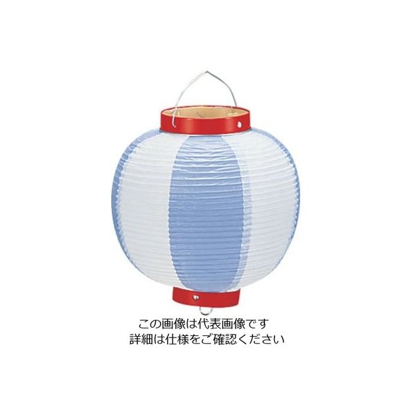 高山商店 ビニール提灯丸型 《9号》 青/白 b43 62-6321-12 1個（直送品）