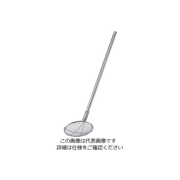 新越ワークス TS パイプ柄給食用すくい網丸型 極荒目 24cm 柄長60cm 62-6382-53 1個（直送品）