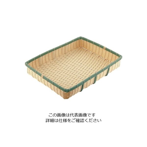 トーダイ PP 竹 角型 深ざる 60型 62-6403-11 1個（直送品）