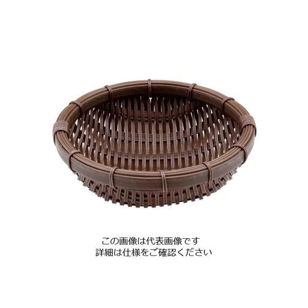 トーダイ PP 丸型 深ざる 濃茶 62-6403