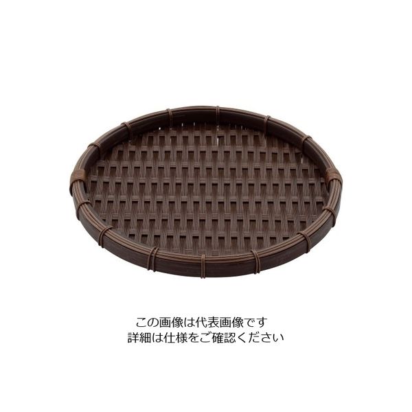 トーダイ PP 丸形 浅ざる 濃茶 27型 62-6403-74 1個（直送品）