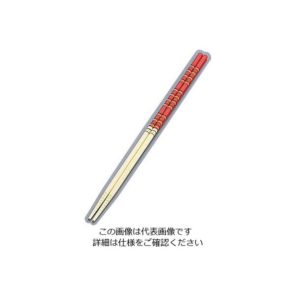 松尾物産 竹製 歌舞伎菜箸 赤 36cm 62-6446-98 1個（直送品）