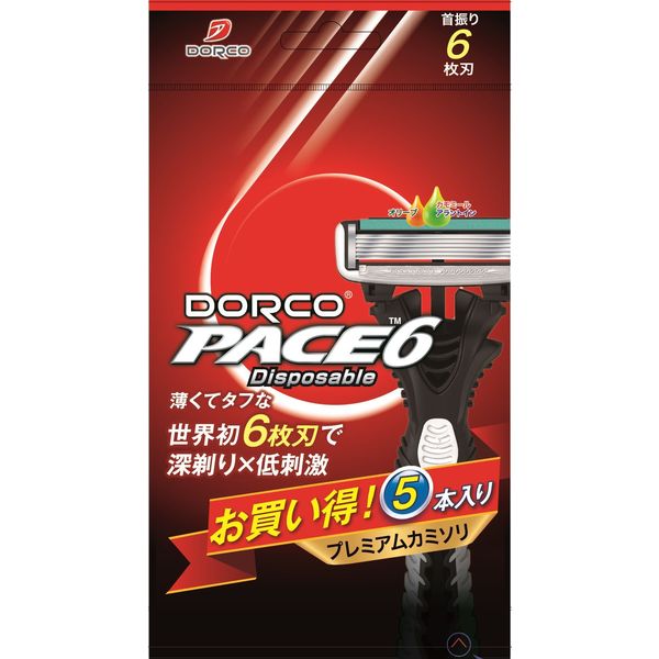 DORCO ドルコ PACE6ディスポカミソリ 4562351980241 1個(5本)（直送品）