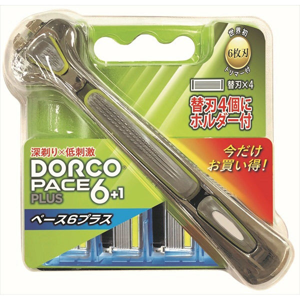 DORCO ドルコペース６替刃４個プラスホルダー１本ＲＤ 4562351980333 1パック(4個入)（直送品）