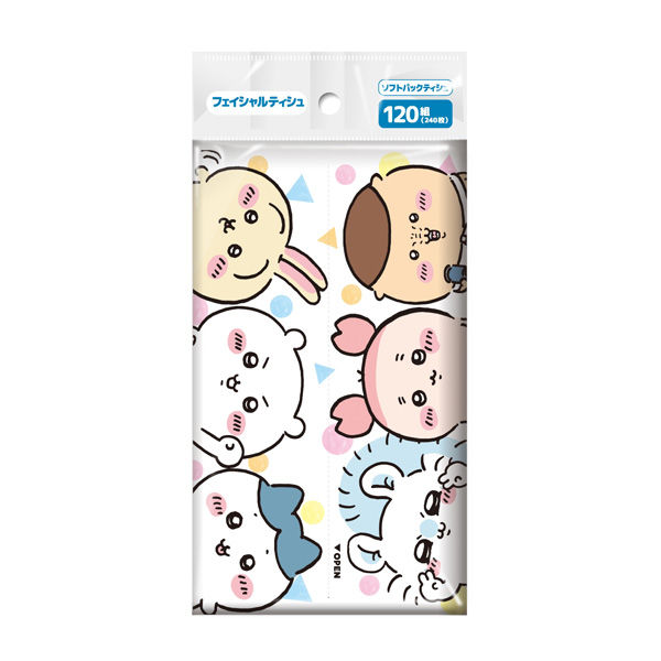 ダイレイ ちいかわ フェイシャルソフトパックティシュ 4570118124449 1パック(120組)（直送品）