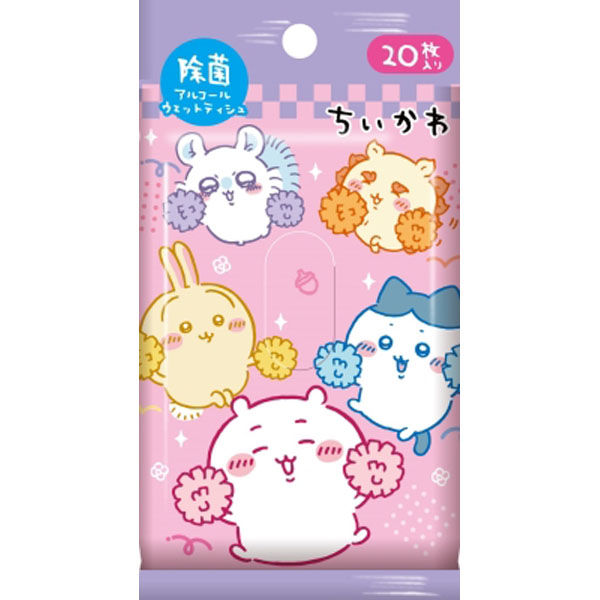ダイレイ ちいかわ　除菌アルコールウェットティシュ２０枚入 4570118124425 1個(20枚)（直送品）