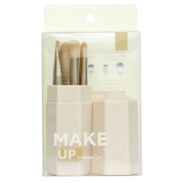 錦尚金 ミニメイクブラシ５本セット・ケース付き（イエローベージュ） 4582559949062 1個(66G)（直送品）