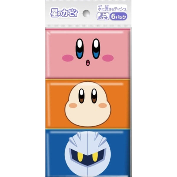 ダイレイ 星のカービィ　ミニポケットティシュ６個組 4582769767531 1パック(6個入)（直送品）