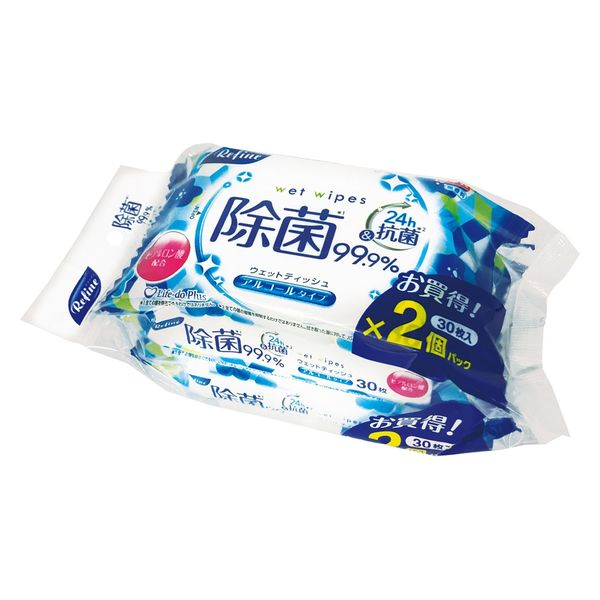 Life-do.Plus リファインアルコールおでかけ30枚×2個パック 4589506155385 1個(60枚)（直送品）