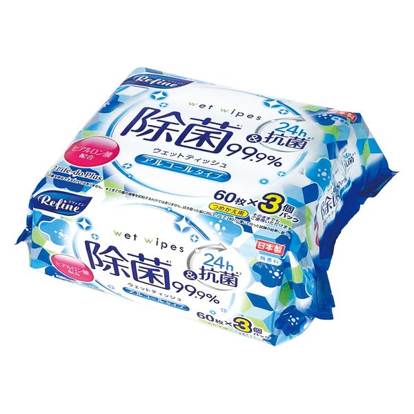 Life-do.Plus リファインアルコール60枚3個 4589506155408 1個(180枚)（直送品）