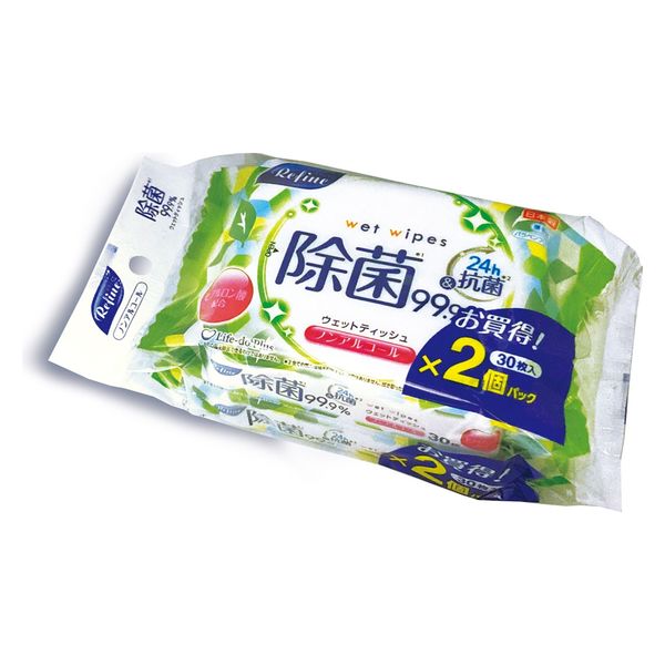 Life-do.Plus リファインノンアルコールおでかけ30枚×2個パック 4589506155439 1個(60枚)（直送品）