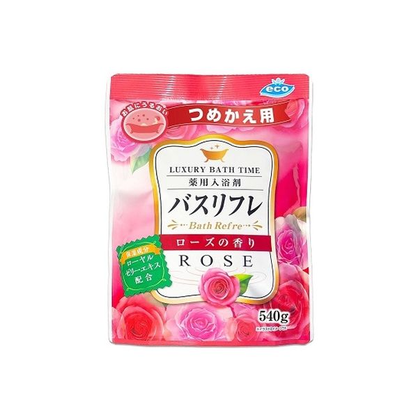 ライオンケミカル バスリフレ薬用入浴剤つめかえ用ローズの香り 4900480227743 1個(540G)（直送品）