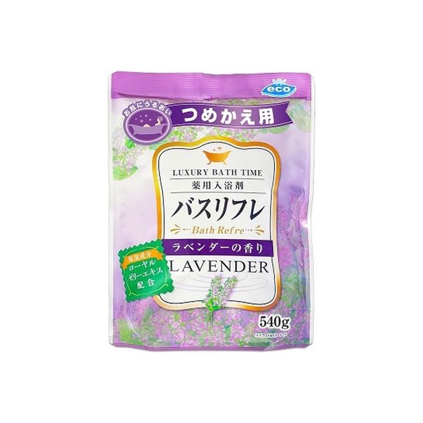ライオンケミカル バスリフレ薬用入浴剤つめかえ用ラベンダーの香り 4900480227750 1個(540G)（直送品）
