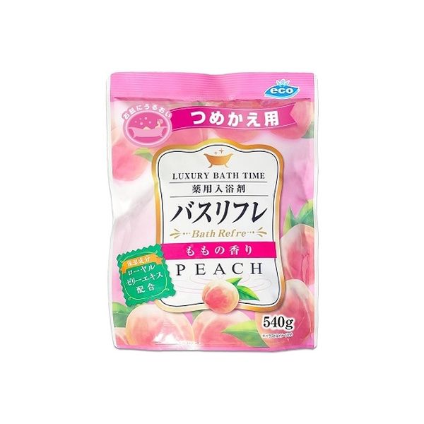 ライオンケミカル バスリフレ薬用入浴剤つめかえ用桃の香り 4900480227767 1個(540G)（直送品）