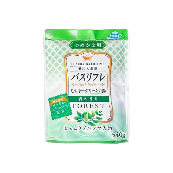 ライオンケミカル バスリフレ薬用入浴剤グリーンのにごり湯つめかえ用森林の香り 4900480227781 1個(540G)（直送品）
