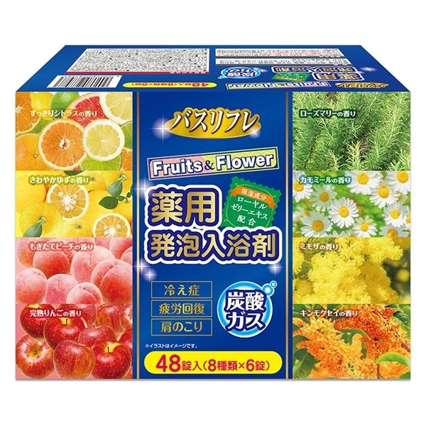 ライオンケミカル バスリフレ薬用発泡入浴剤フルーツ＆フラワー 4900480287983 1個(48錠)（直送品）