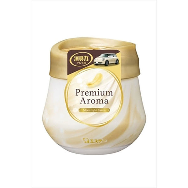 エステー クルマの消臭力PremiumAromaゲルタイプ ムーンライトシャボン 4901070130603 1個(90G)（直送品）