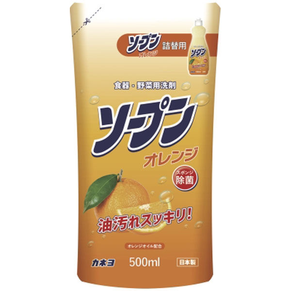 カネヨ石鹸 ソープンオレンジ詰替　５００ｍｌ 4901329271910 1個(500ML)（直送品）