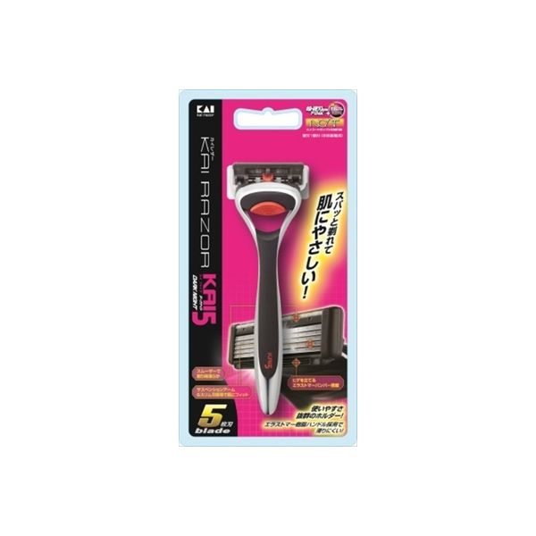 貝印 KAI RAZOR KAI5 ダークナイトホルダー　KR5Kー1SE3 4901331015854 1個（直送品）