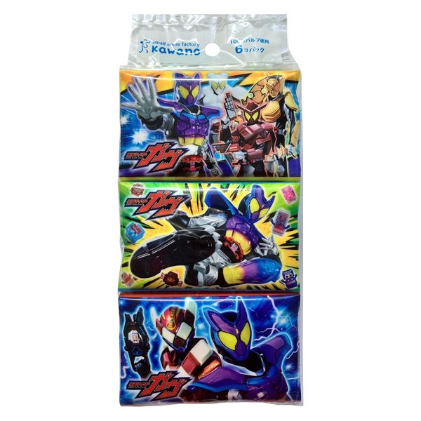 河野製紙 仮面ライダーガヴミニポケットティシュ６Ｐ 4901451165071 1パック(6個入)（直送品）