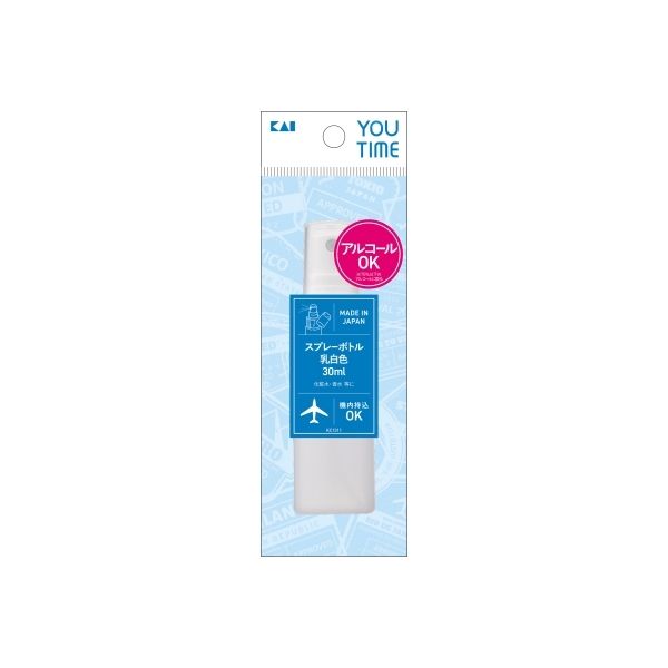貝印 YOUTIME スプレーボトル乳白色30ml KC1311 4901601070354 1個（直送品）