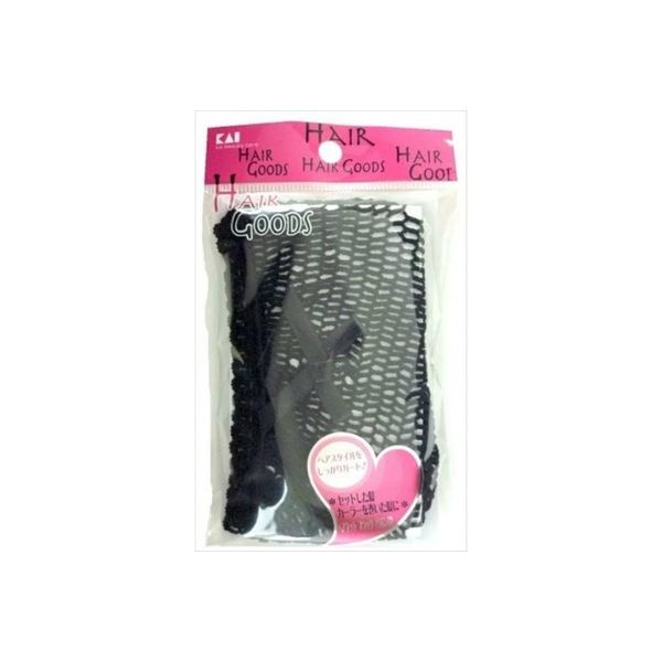 貝印 H／G ヘアネット ブラック（リボン付） 4901601281422 1個（直送品）