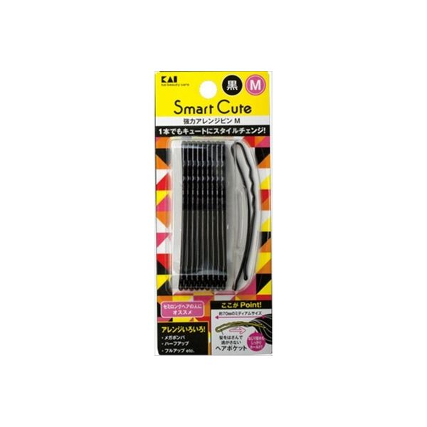 貝印 HC3324 SC 強力アレンジピンM（黒） 4901601282177 1個（直送品）