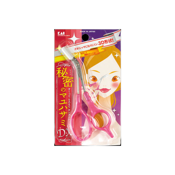 貝印 クシ付きマユハサミDX ピンク 4901601282702 1個（直送品）