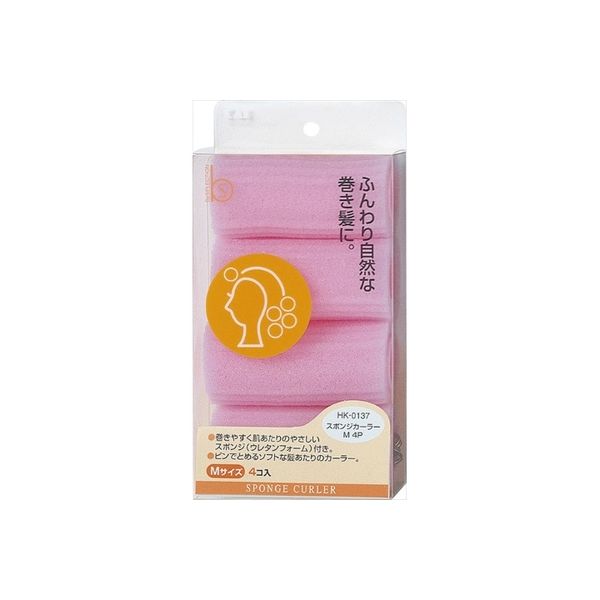 貝印 HK0136BセレスポンジカーラーM4P 4901601973471 1パック(4個入)（直送品）