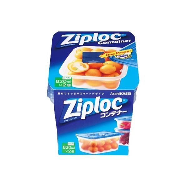 旭化成ホームプロダクツ ジップロックコンテナー長方形820ml 4901670112900 1個（直送品）
