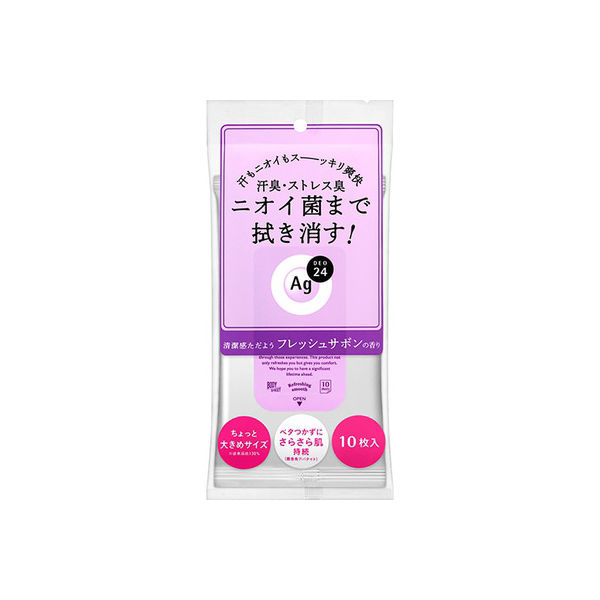 ファイントゥデイ エージーデオ24 クリアシャワーシート フレッシュサボン 775601 1個(10枚)（直送品）