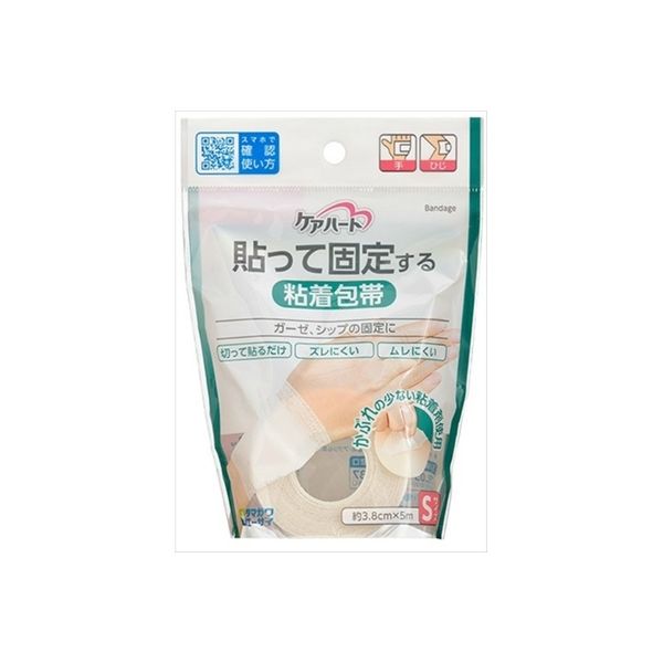 玉川衛材 ケアハート 貼って固定する粘着包帯 S 4901957124770 1個（直送品）