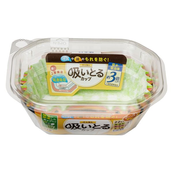 東洋アルミエコープロダクツ 汁も油も吸いとるカップオーバルビッグ４色２２枚入 4901987218395 1個(22枚)（直送品）