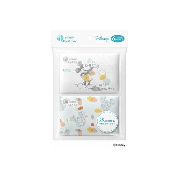 大王製紙 エリエール ディズニーデザイン流せるポケット12組（カジュアル） 4902011824780 1パック(6個入)（直送品）