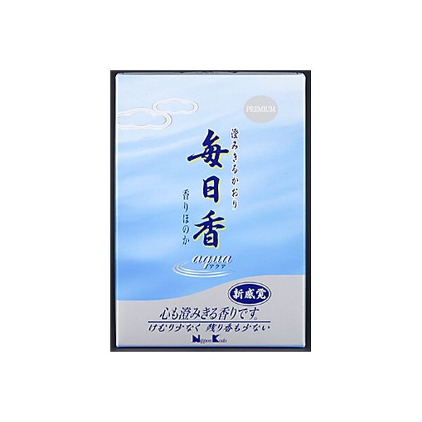 日本香堂 プレミアム毎日香 アクア 大型バラ詰 4902125150027 1個(190 )（直送品）