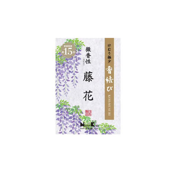 日本香堂 香結び 微香性藤花 ミニ 4902125269040 1個(60G)（直送品）
