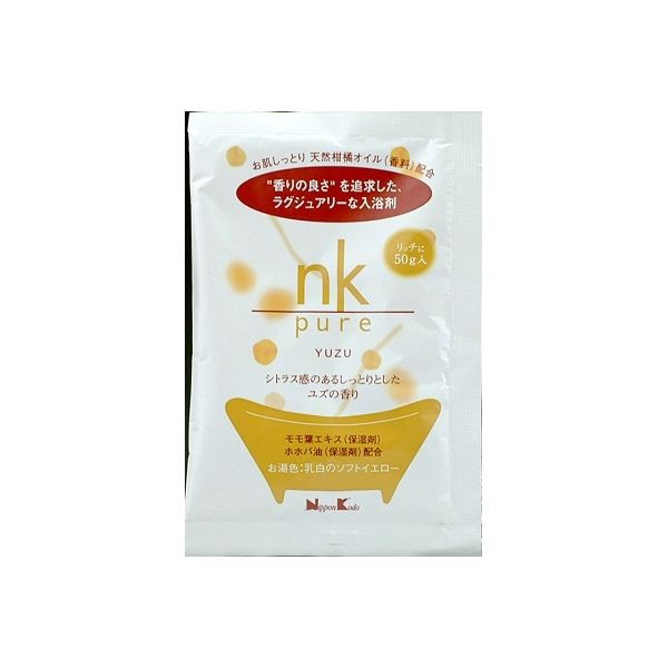 日本香堂 NK ピュア ユズ 入浴剤 4902125332171 1個(50 )（直送品）