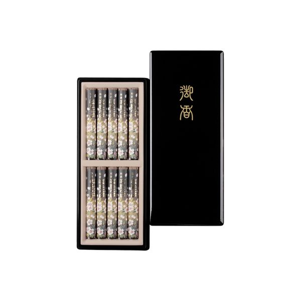 日本香堂 宇野千代のお線香 特撰淡墨の桜 塗箱短寸 4902125371163 1個（直送品）