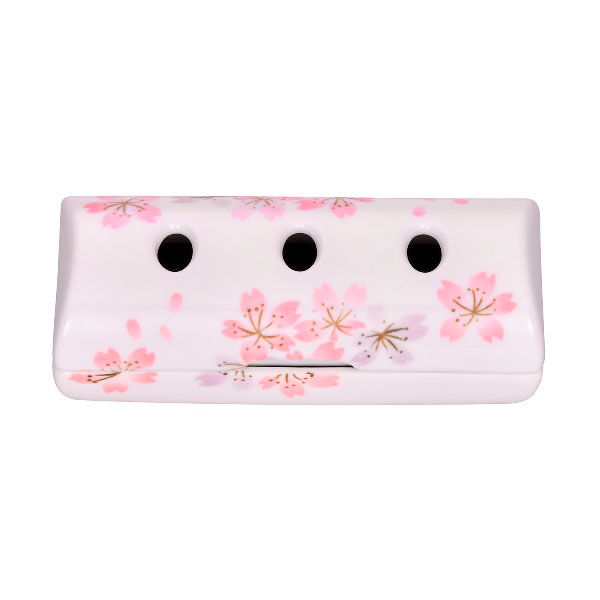日本香堂 寝かせる線香皿（小）サクラ花柄 4902125967694 1個（直送品）