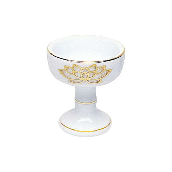マルエス 白上金ハス仏器 大 4902741300332 1個（直送品）