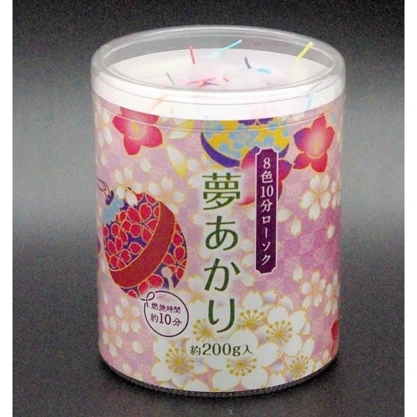 マルエス 8色 10分ローソク 夢あかり 4902741305634 1個（直送品）