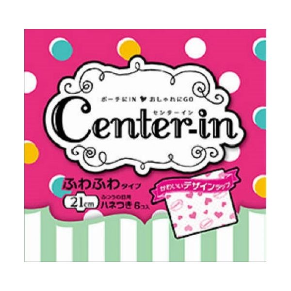 ユニ・チャーム センターインふわふわタイプふつうの日羽つき6枚 4903111341856 1個(6枚)（直送品）