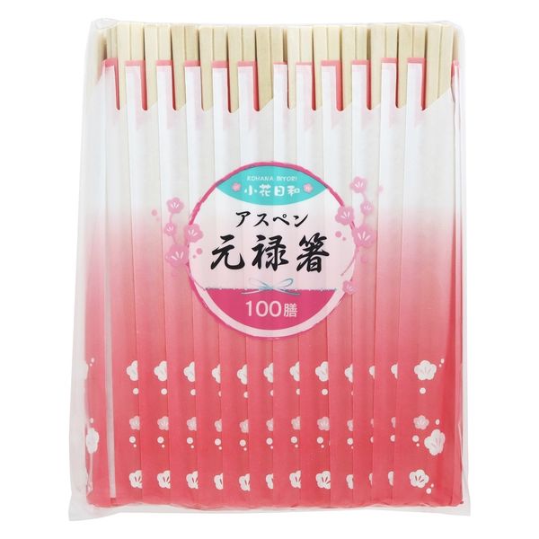 大和物産 小花日和 アスペン元禄箸 50膳 4904681209089 1個(50本)（直送品）