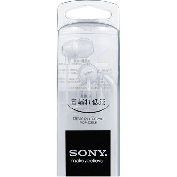 ソニー ヘッドホン MDRーEX15LP W ホワイト 4905524937107 1個（直送品）