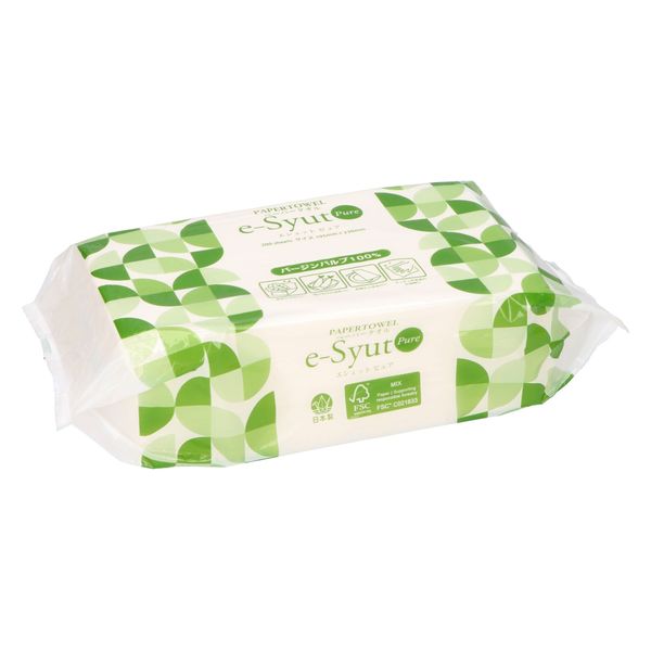 丸住製紙 ペーパータオルエシュットピュア 4948258002376 1個(200枚)（直送品）