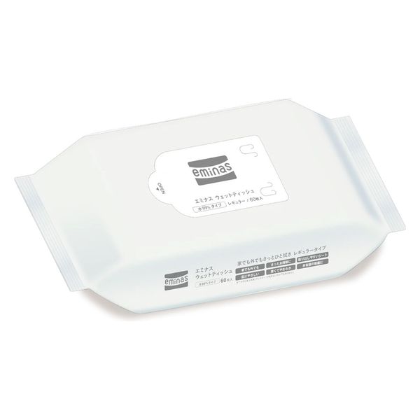 丸住製紙 エミナスウェットティッシュプレーンノンアルコール60枚 4948258007289 1個(60枚)（直送品）
